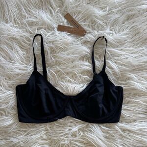 Skims Fits Everybody Unlined Demi Bra Onyx Size 34D